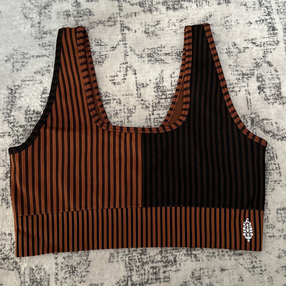 Striped Black and Brown Women's Top